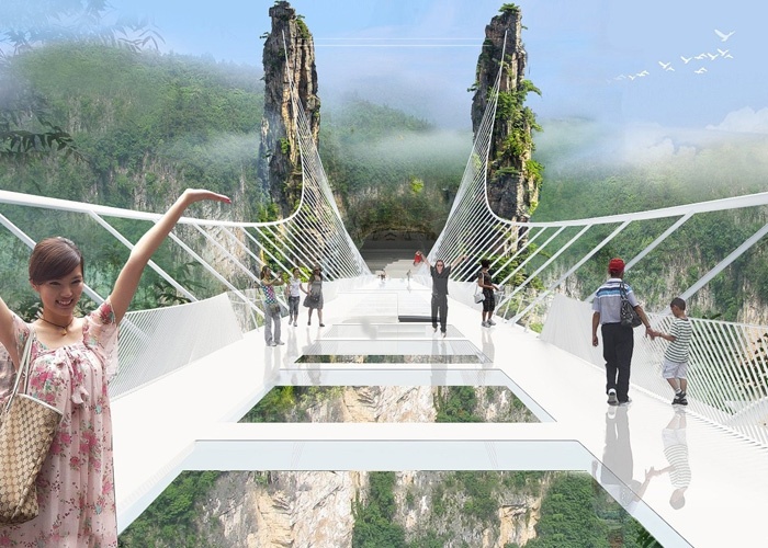 الصين تبني أطول وأعلى جسر زجاجي في العالم