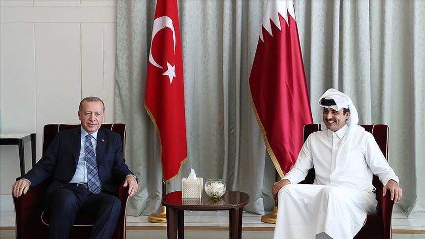 الرئيس أردوغان وأمير قطر يعقدان اجتماعا ثنائيا في الدوحة